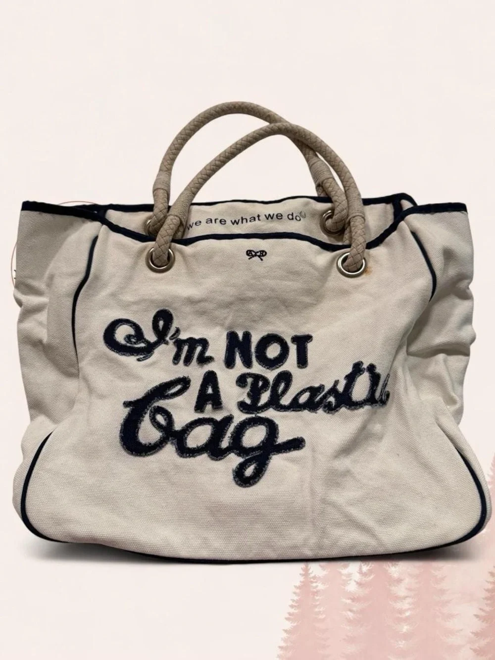 Anya Hindmarch London “I’m NOT A Plastic Bag” Canvas Tote